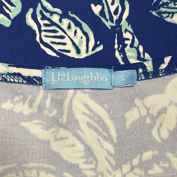 J McLaughlin Womens Catalina Cloth Top Palm Trees Blue Womens Size S - Picture 3 of 6